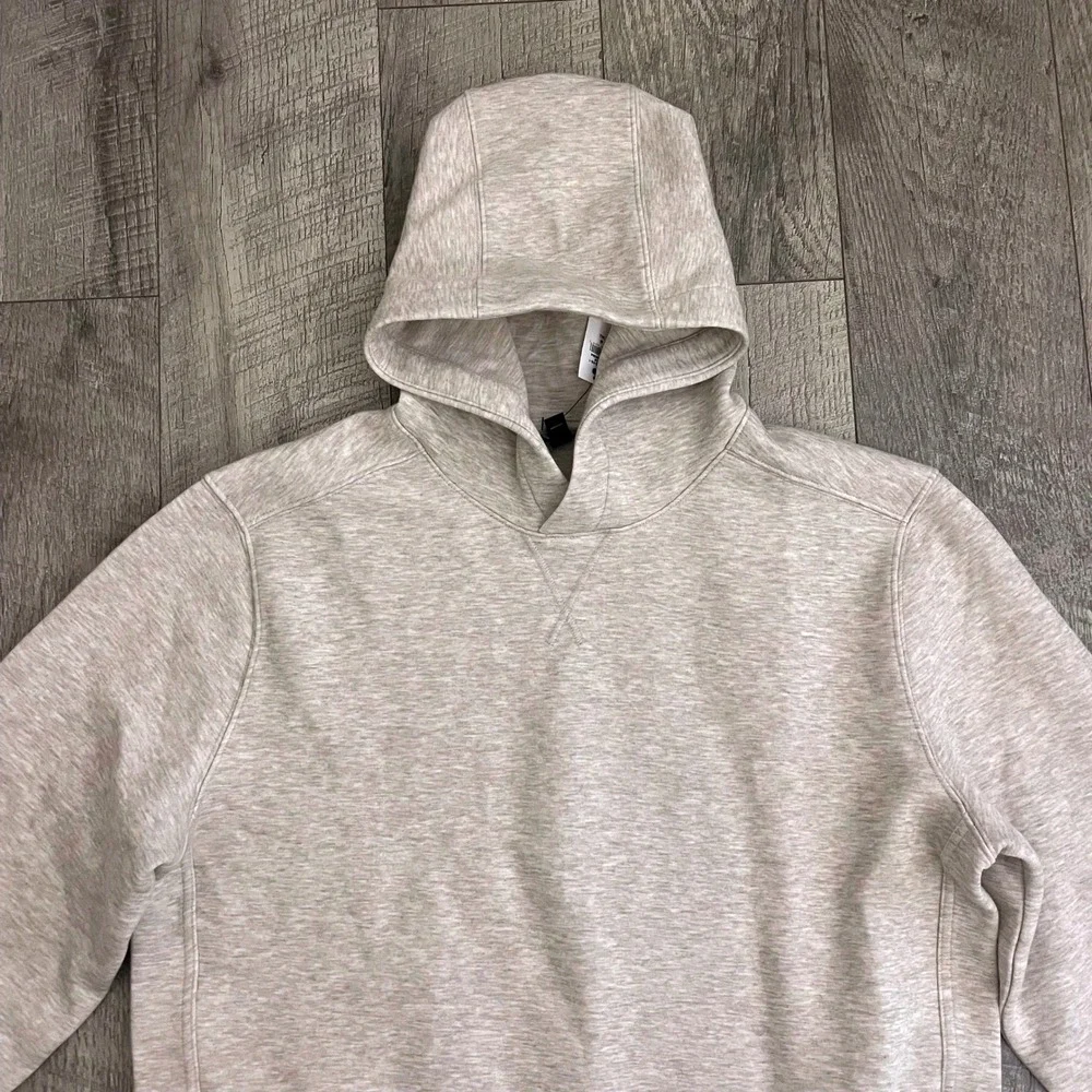 Banana Republic Mens‎ Oatmeal Heather Crossover Hoodie Pullover Medium Tall NEW